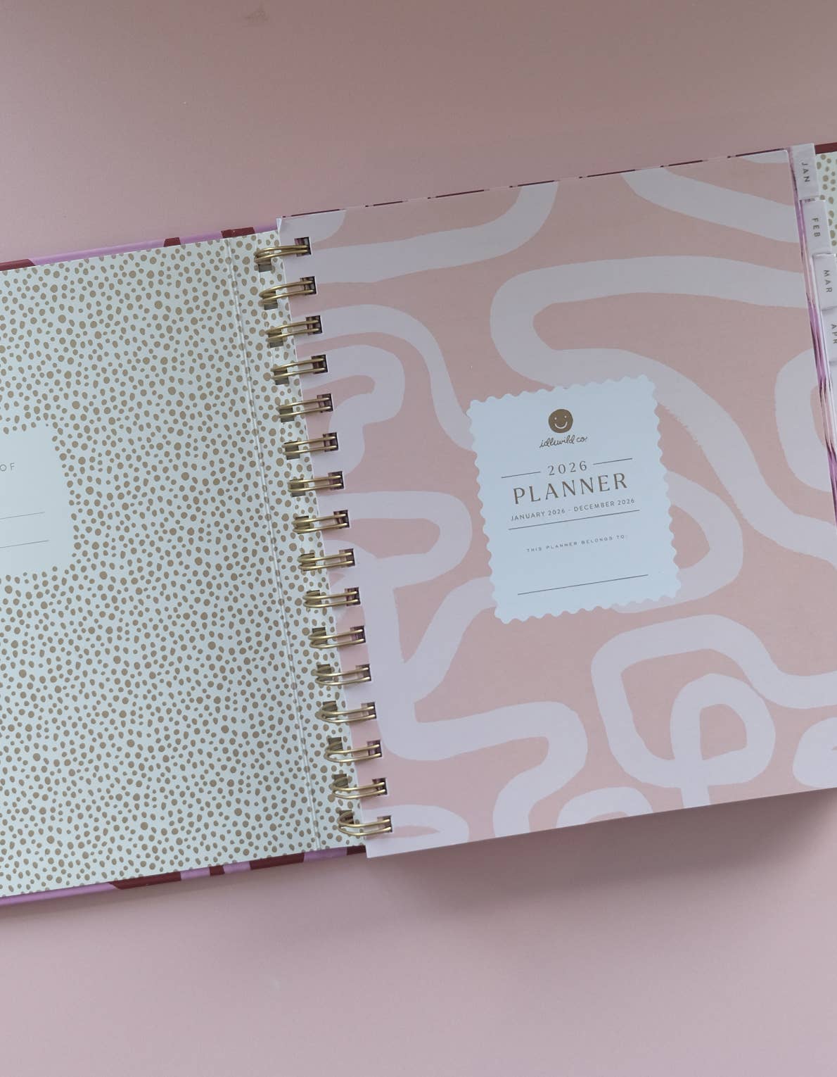 Idlewild Co. - 2026 Hardcover Planner, Magenta Squiggle
