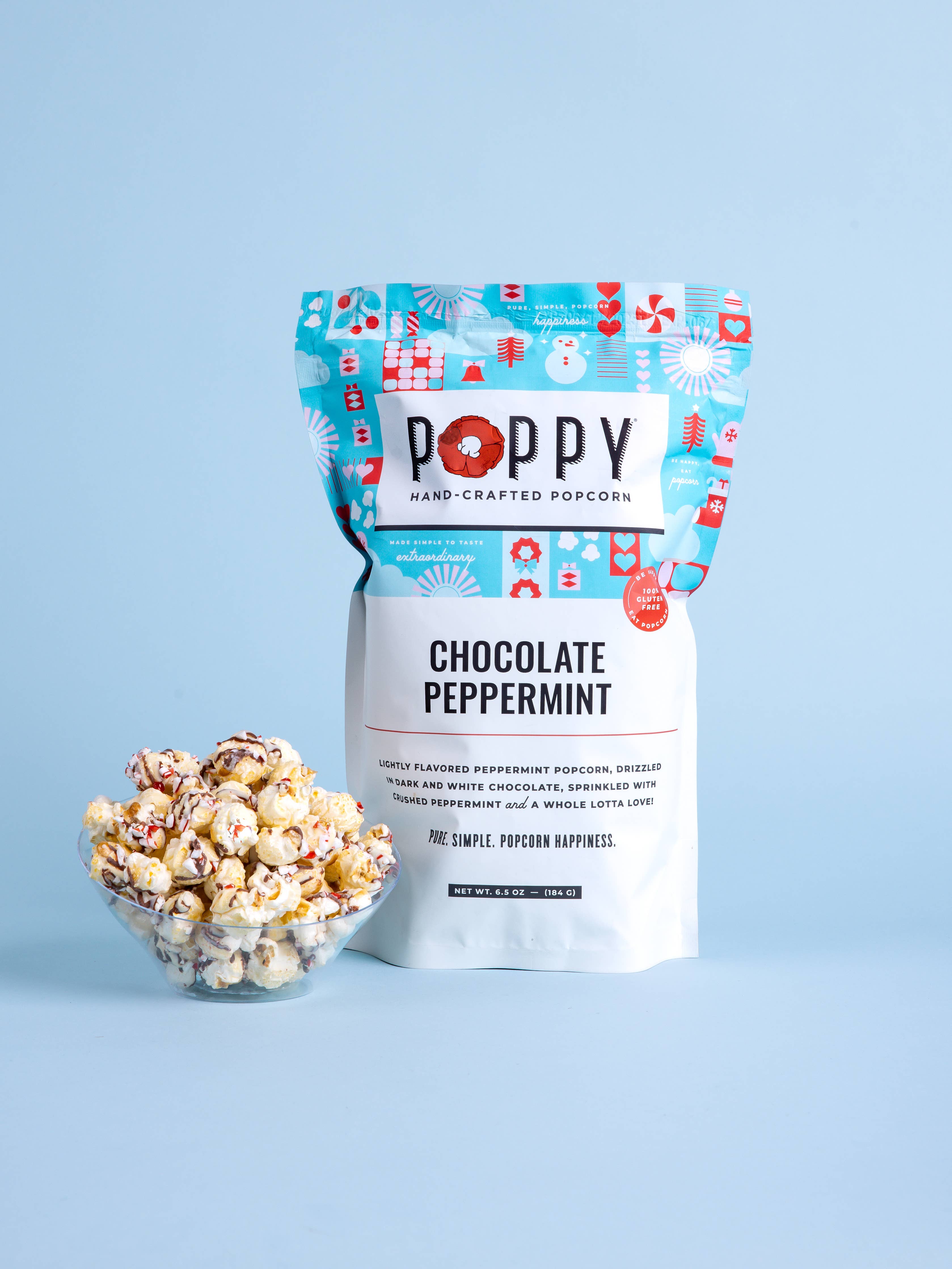 Poppy Hand-Crafted Popcorn - Chocolate Peppermint Popcorn