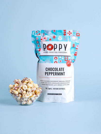 Poppy Hand-Crafted Popcorn - Chocolate Peppermint Popcorn