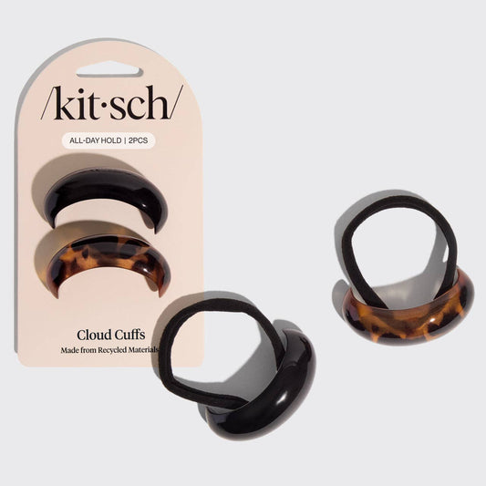 KITSCH - Black & Tort Cloud Cuffs - Medium