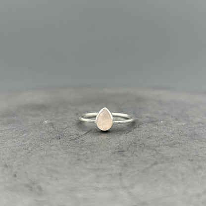 Something Silver - Silver Teardrop Stone Ring