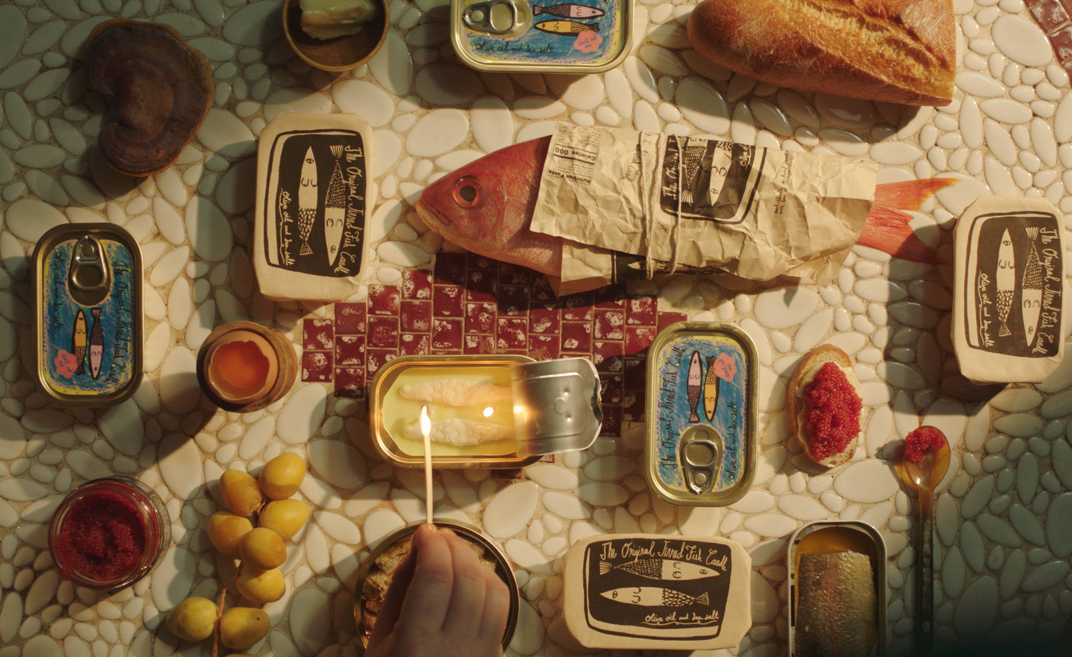 Tinned Candle - Tinned Fish Candle - Olive Oil and Sea Salt