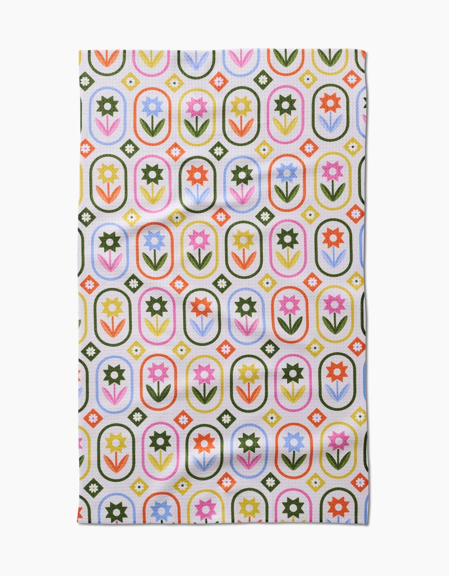 Geometry - Petal Patchwork Tea Towel