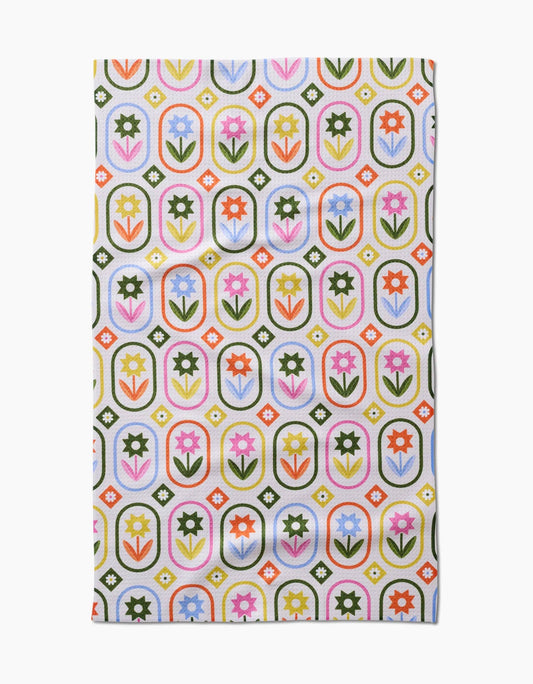 Geometry - Petal Patchwork Tea Towel