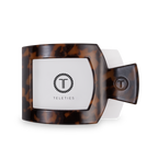 TELETIES - Square Flat Hair Clip | Large | Tortoise