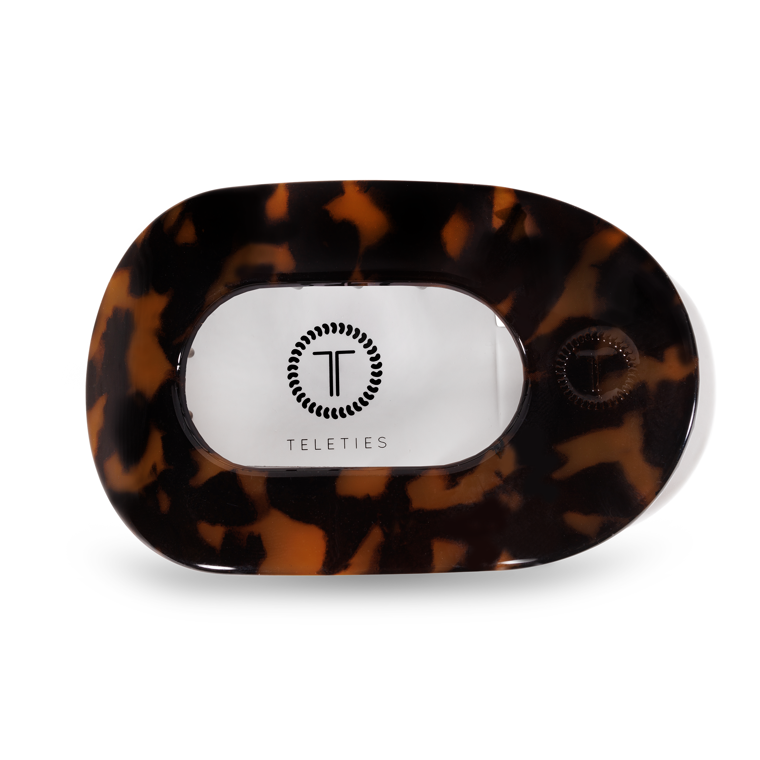 TELETIES - Tortoise Large Flat Round Clip