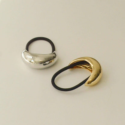 nar'sha - Narrow Crescent Metal Cuff Hair Tie | Silver