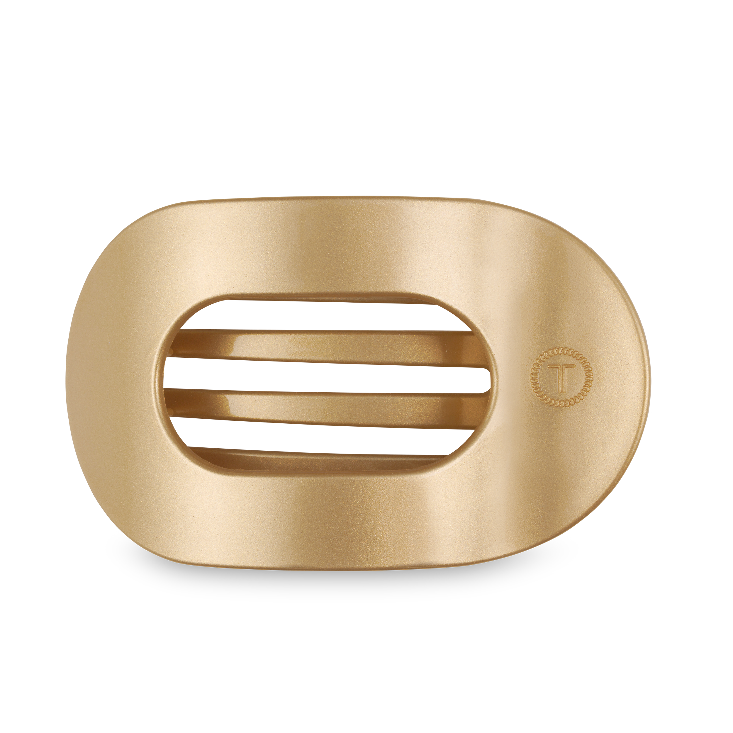 TELETIES - Round Flat Hair Clip | Large | Champagne Toast