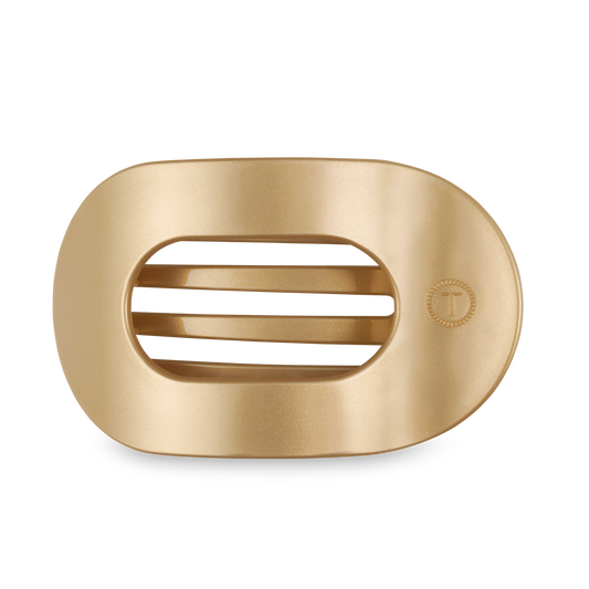 TELETIES - Round Flat Hair Clip | Large | Champagne Toast