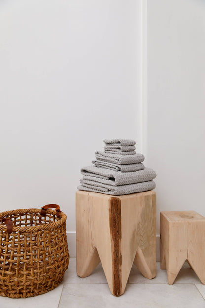 Geometry - Stone Waffle Washcloth Set