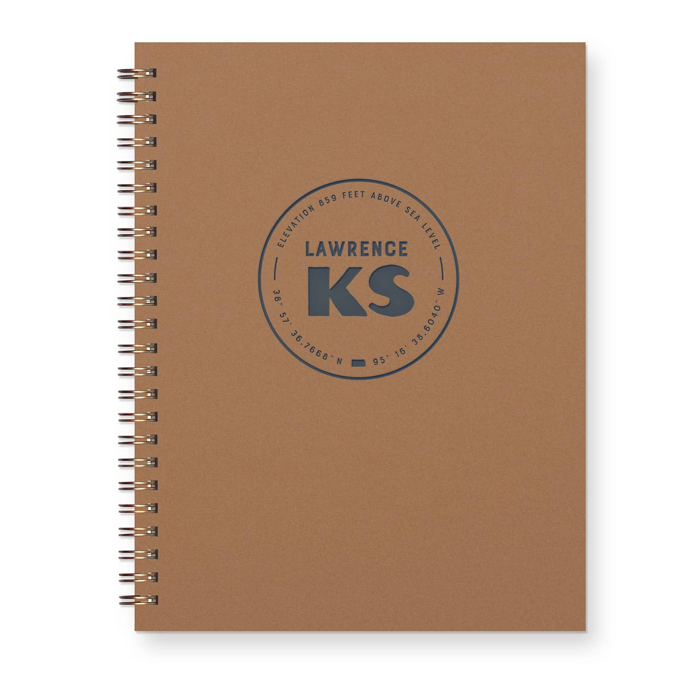 Ruff House Print Shop - Custom City Geotag Journal: Lined Notebook - Atlantic, IA