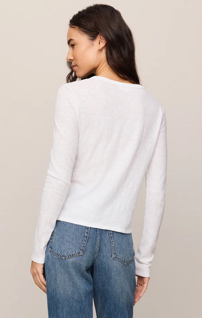 Z Supply Junie L/S Tee - White