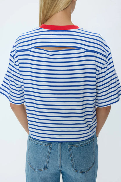 Pistola Mae Cropped Tee - Maritime Red