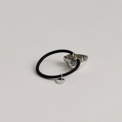 nar'sha - Heart-Shaped Metal Cuff Hair Tie | Silver
