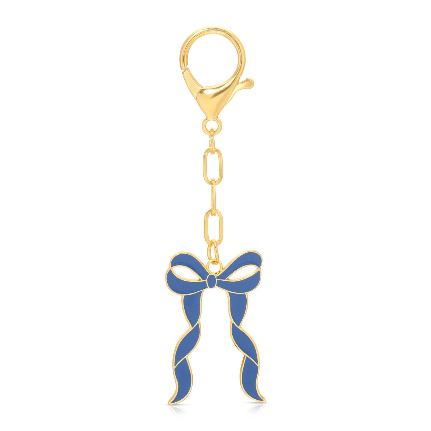 Lucky Feather - Enamel Bag Charm - Bow