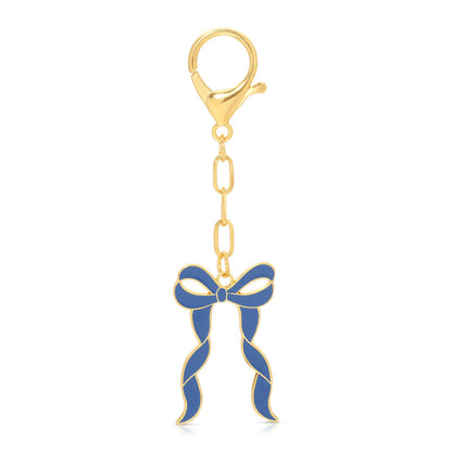Lucky Feather - Enamel Bag Charm - Bow