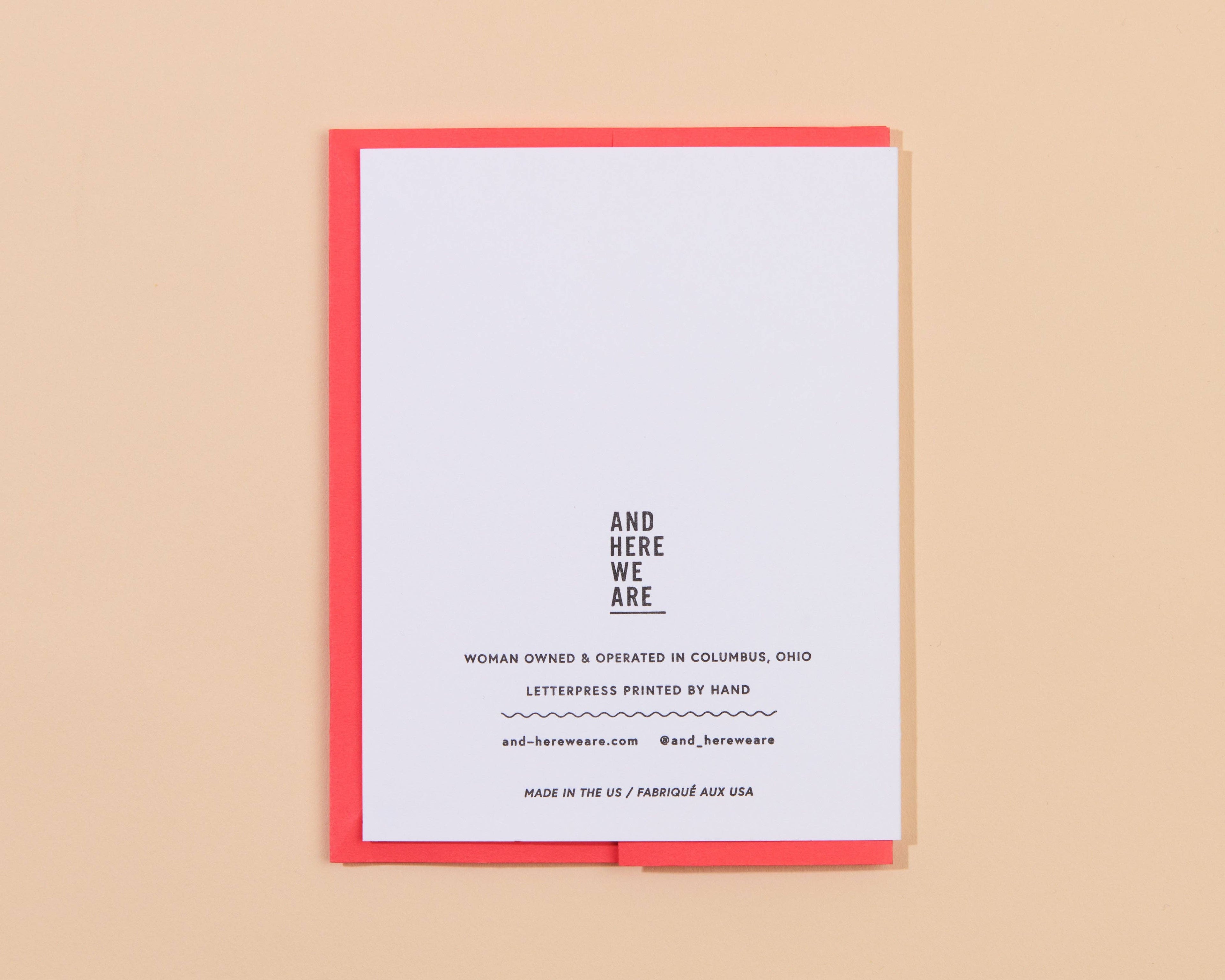 And Here We Are - Yee Haw Western Birthday Letterpress Greeting Card