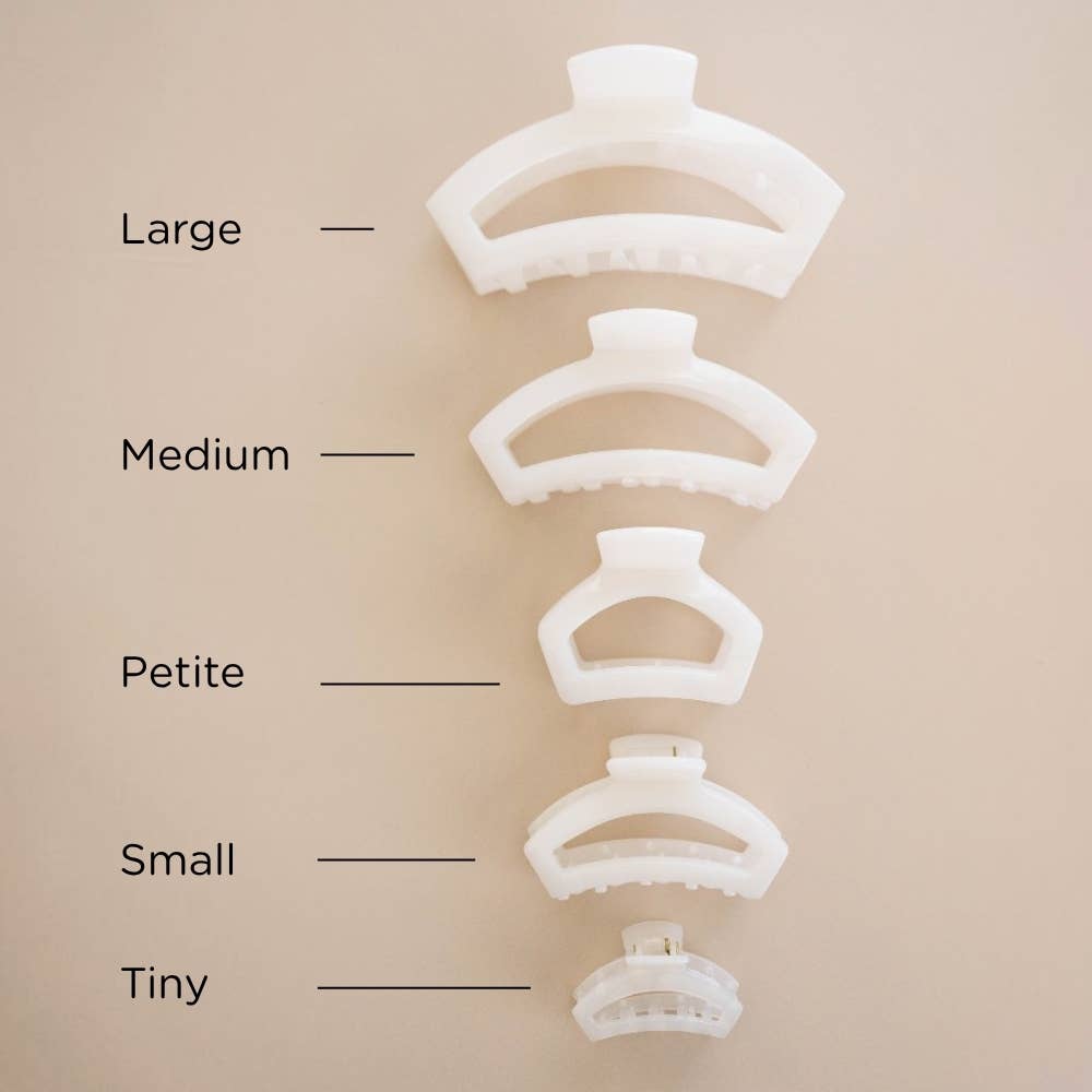 TELETIES - Open Coconut White | Petite | Hair Clip