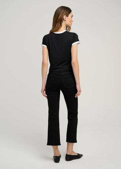 favorite daughter - ringer tee - black/off-white