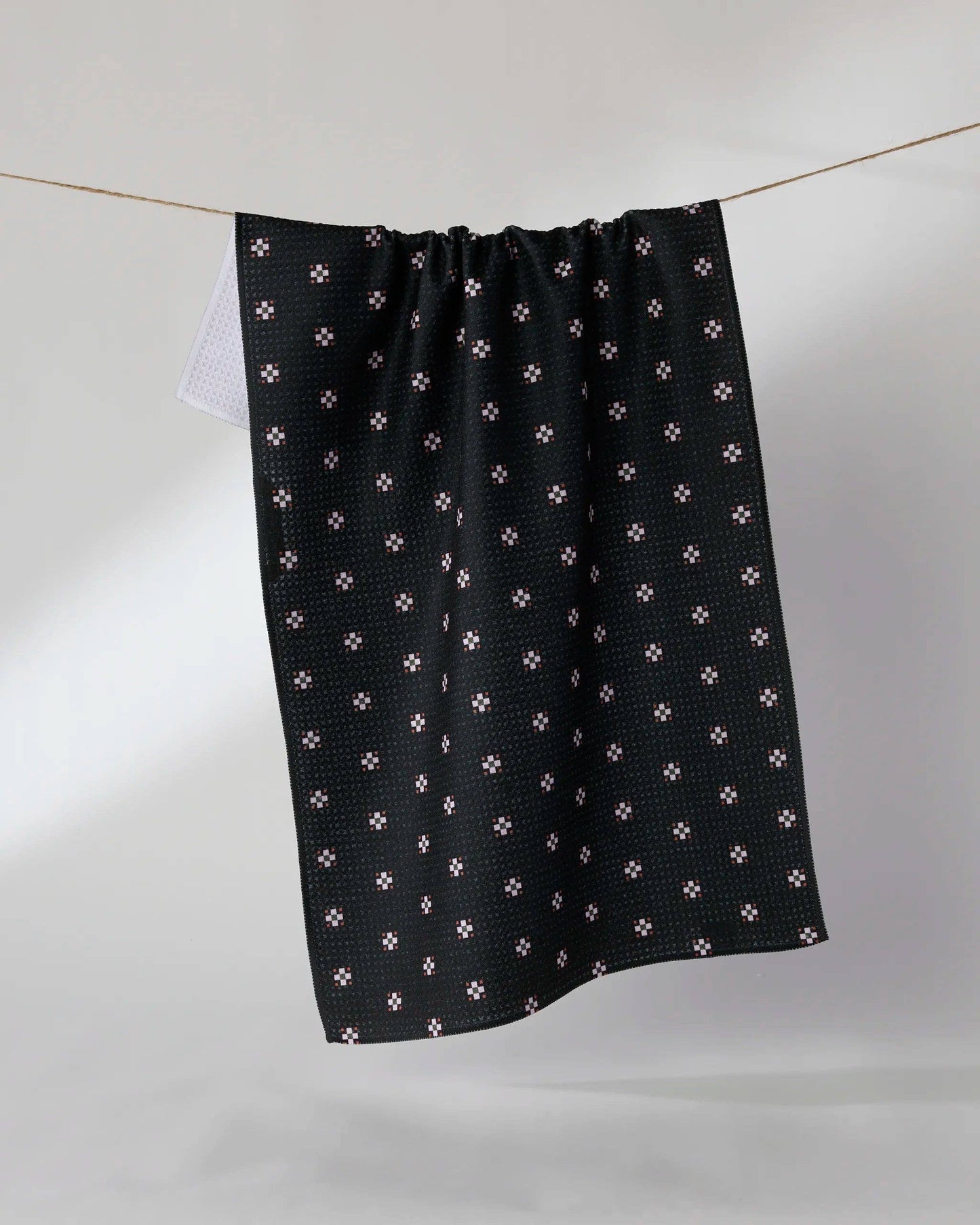 Geometry - Night Bloom Tea Towel