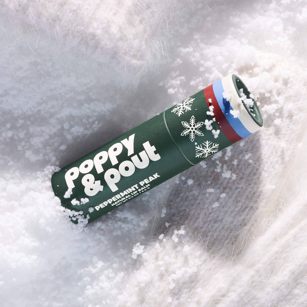 Poppy & Pout - Lip Balm, Retro Ski, Peppermint Peak, Limited Edition