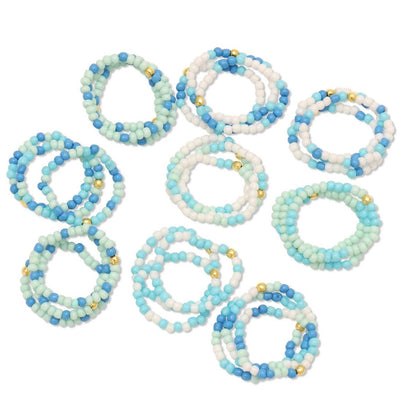 Splendid Iris - Assorted Color 2mm Stretch Seed Bead Rings