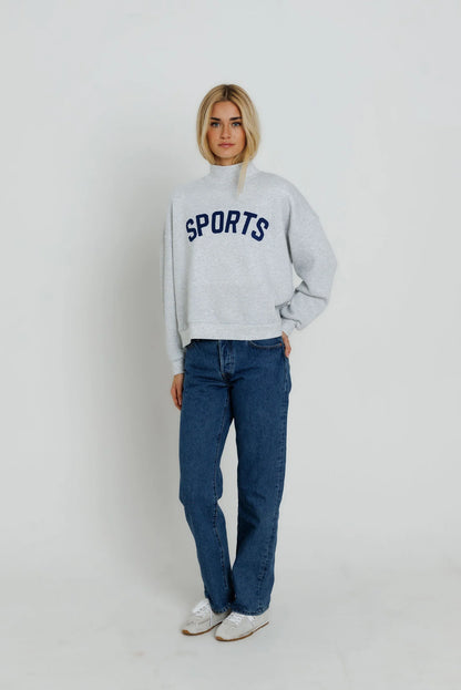 Sunny Somewhere - SPORTS - Mock Neck Sweatshirt