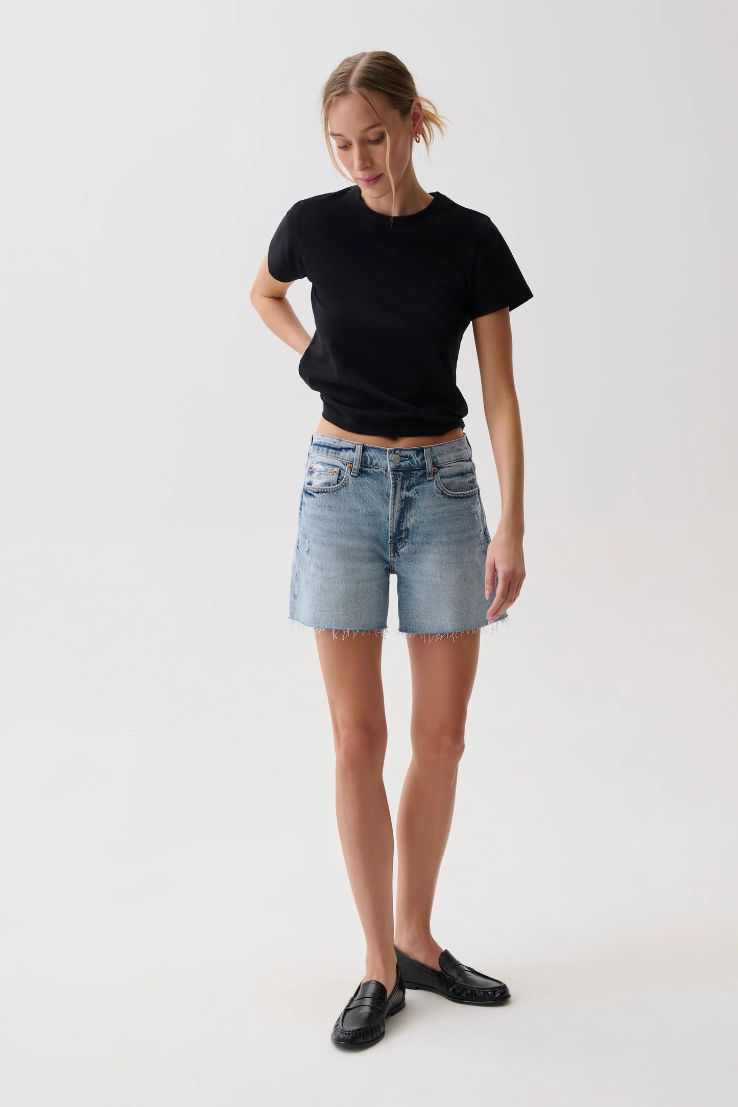 Pistola Kennedy Mid-Rise Shorts - Normandy Vintage