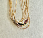 Ocean Breakup - Minimalist Beaded Necklace - Neutrals