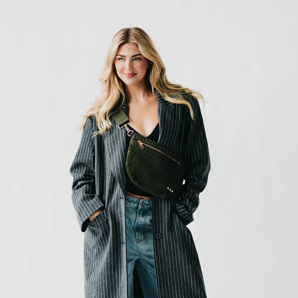 Pretty Simple - Suede Westlyn Woven Bum Bag