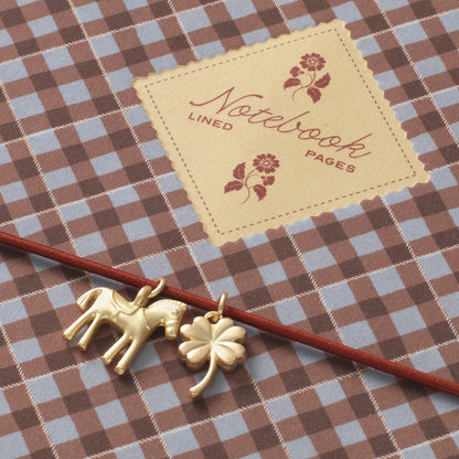 Papier - Fabric Lined Notebook, A5 Softcover - Petals & Plaid