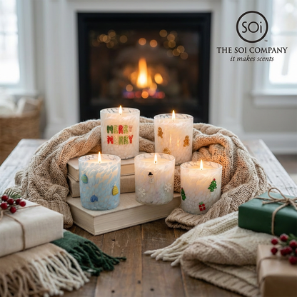 Snowman & Snowflake  12oz  Icon Candle