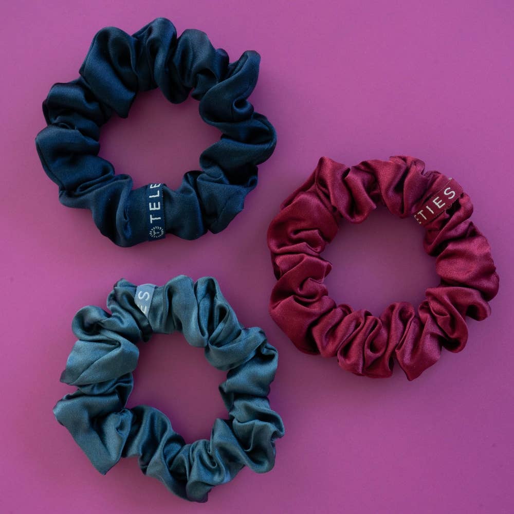 TELETIES - Autumn Assortments Small Silk Scrunchie