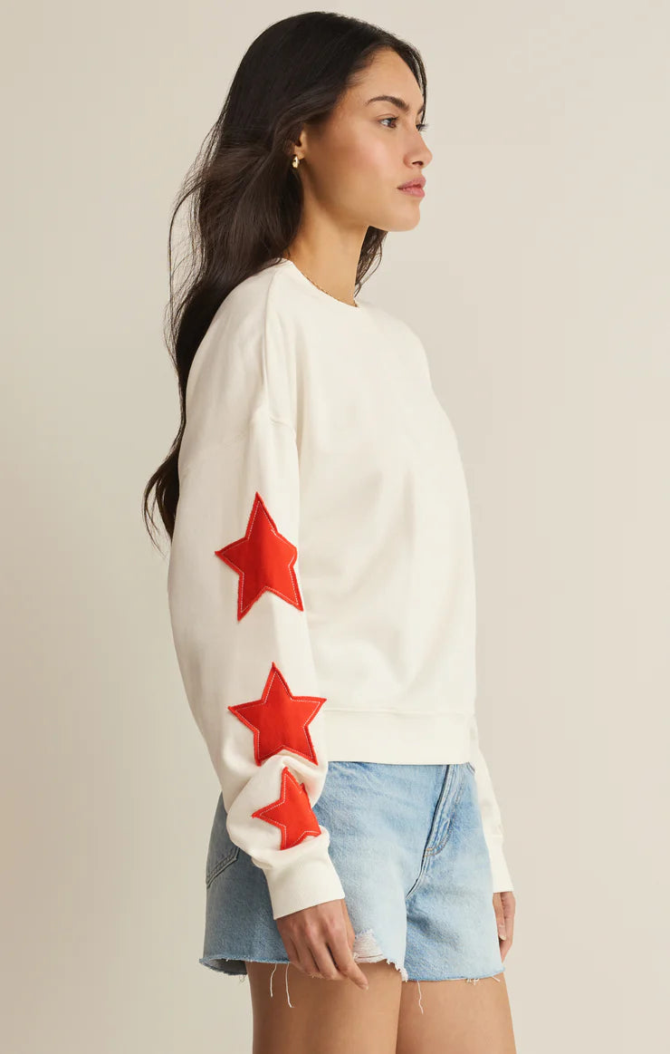 Z Supply Stars First Date Sweatshirt - Sea Salt