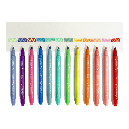 OOLY - Switch-Eroo Sparkle Glittery Color Changing Markers- 12 pc