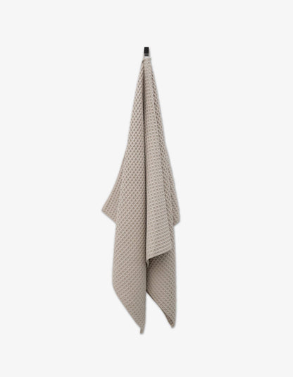 Geometry - Taupe Waffle Bath Towel