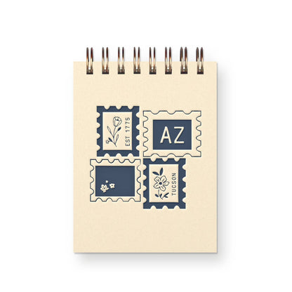 Ruff House Print Shop - Custom City Stamp Mini Jotter Notebook - Atlantic, IA