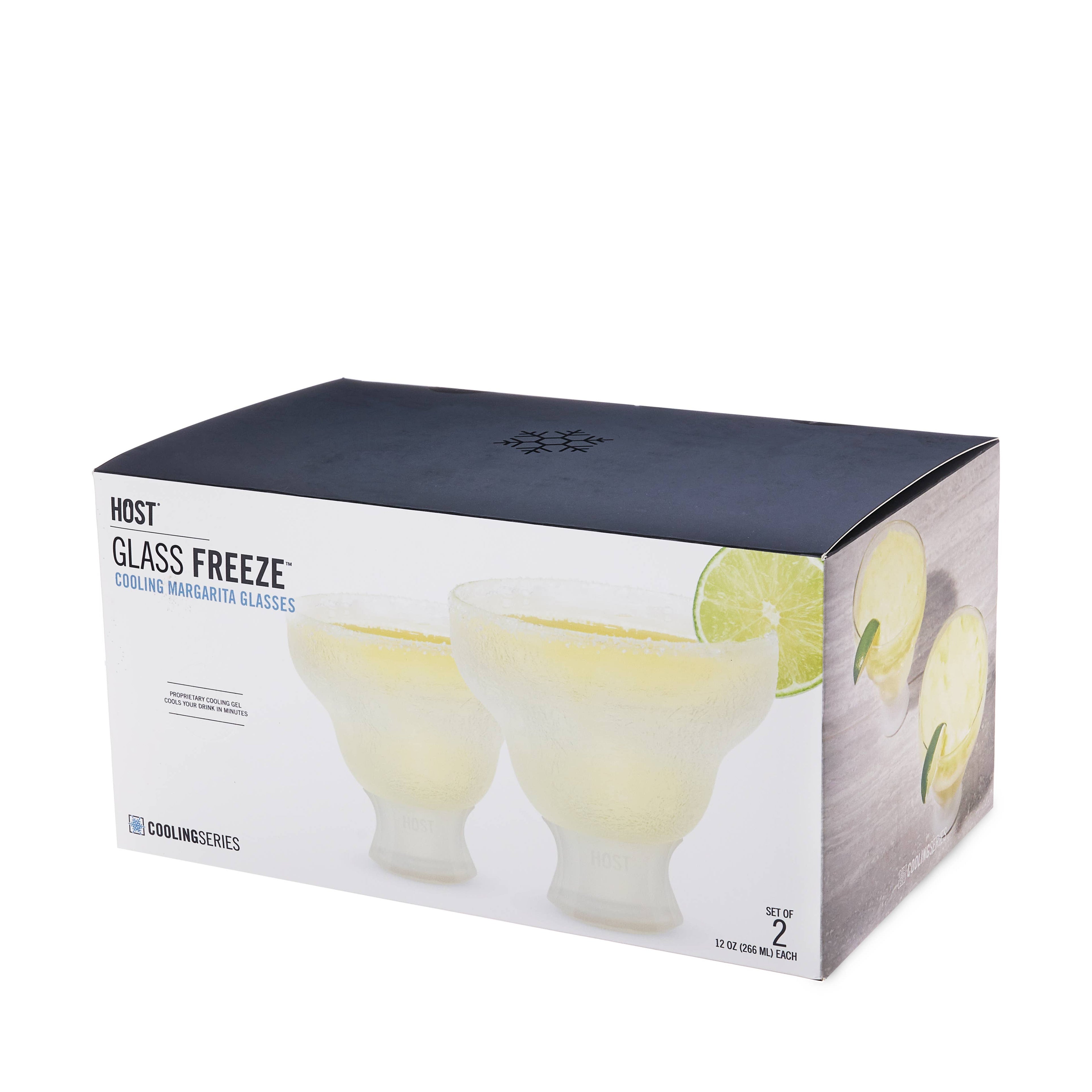 HOST - Glass FREEZE™ Insulated Cooling Margarita Glasses - Set of 2