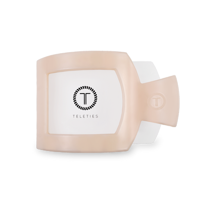 TELETIES - Almond Beige Medium Flat Square Clip