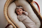 Three Little Tots - Harbor Mist Taupe Knotted Gown
