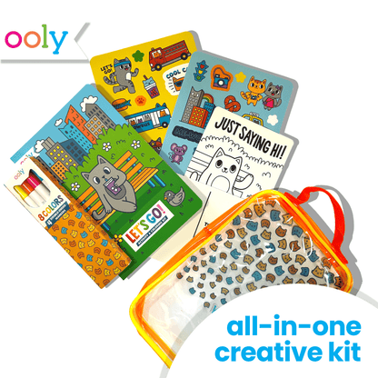 OOLY - Let's Go! Activity & Coloring Kit - Kitty In The City