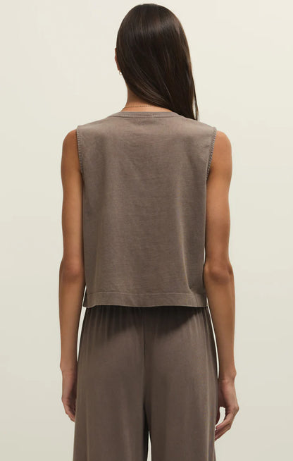 Z Supply Sloane Jersey Muscle Tank - Perfectly Taupe