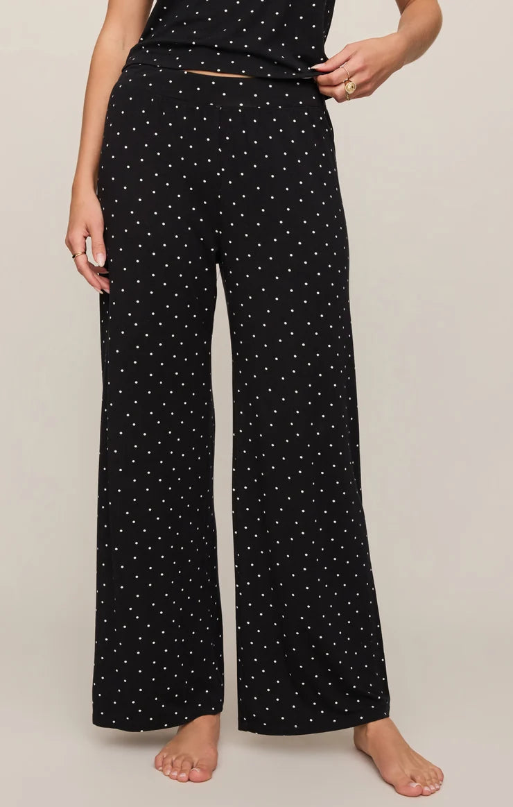 Z Supply Luxe Dot Pants - Black