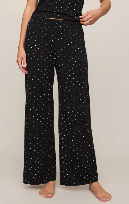 Z Supply Luxe Dot Pants - Black
