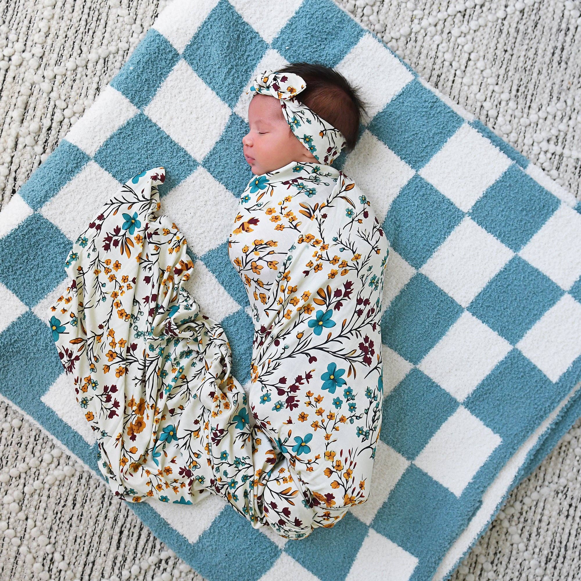 Gigi and Max - Maren Floral Swaddle Bamboo Baby Blanket