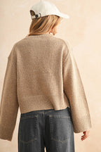 MIOU MUSE - OATMEAL SPRINKLE SWEATER TOP