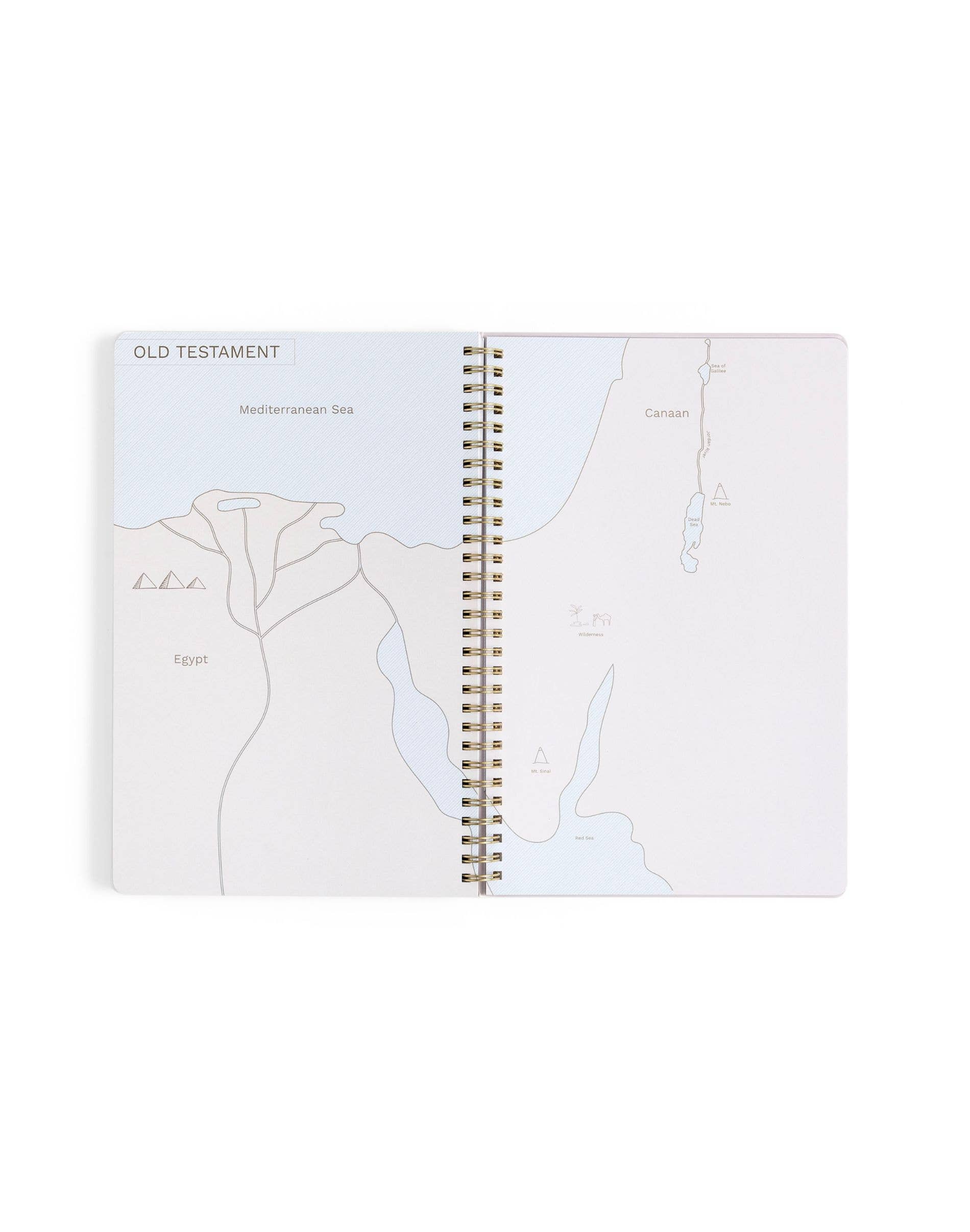 Church Notes Co. - Lilac Church Notes Bible Reference Notebook with Maps