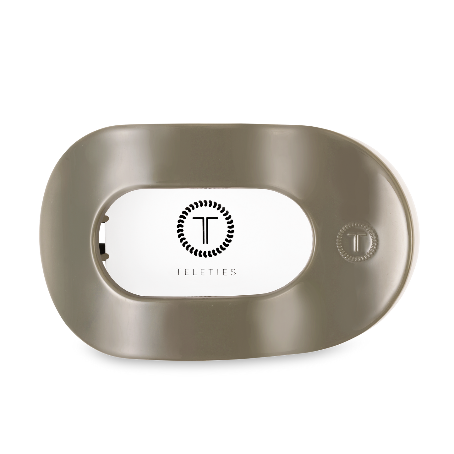 TELETIES - Flat Round Hair Clip | Large | Sage It Ain't So