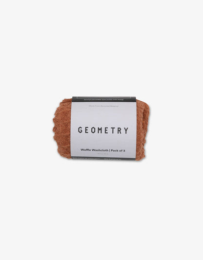 Geometry - Clay Waffle Washcloth Set