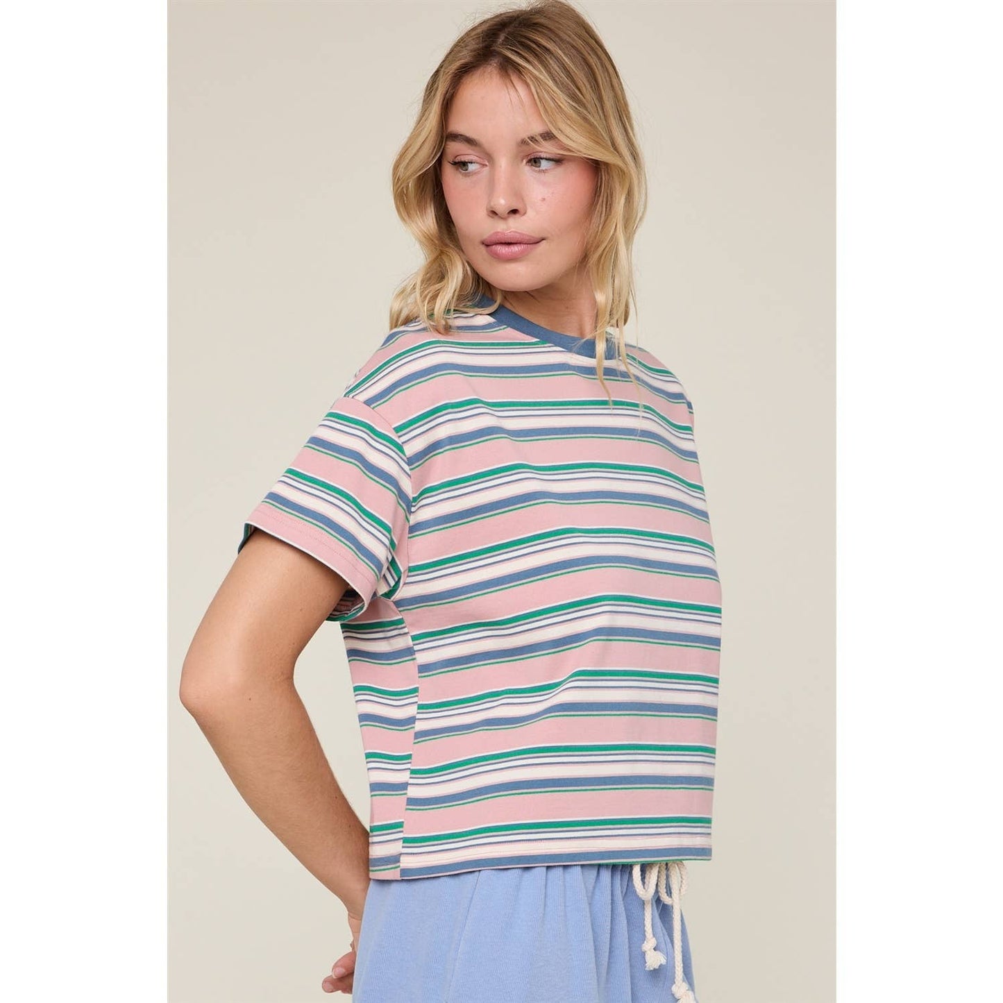 The Easy Stripe Boxy Tee
